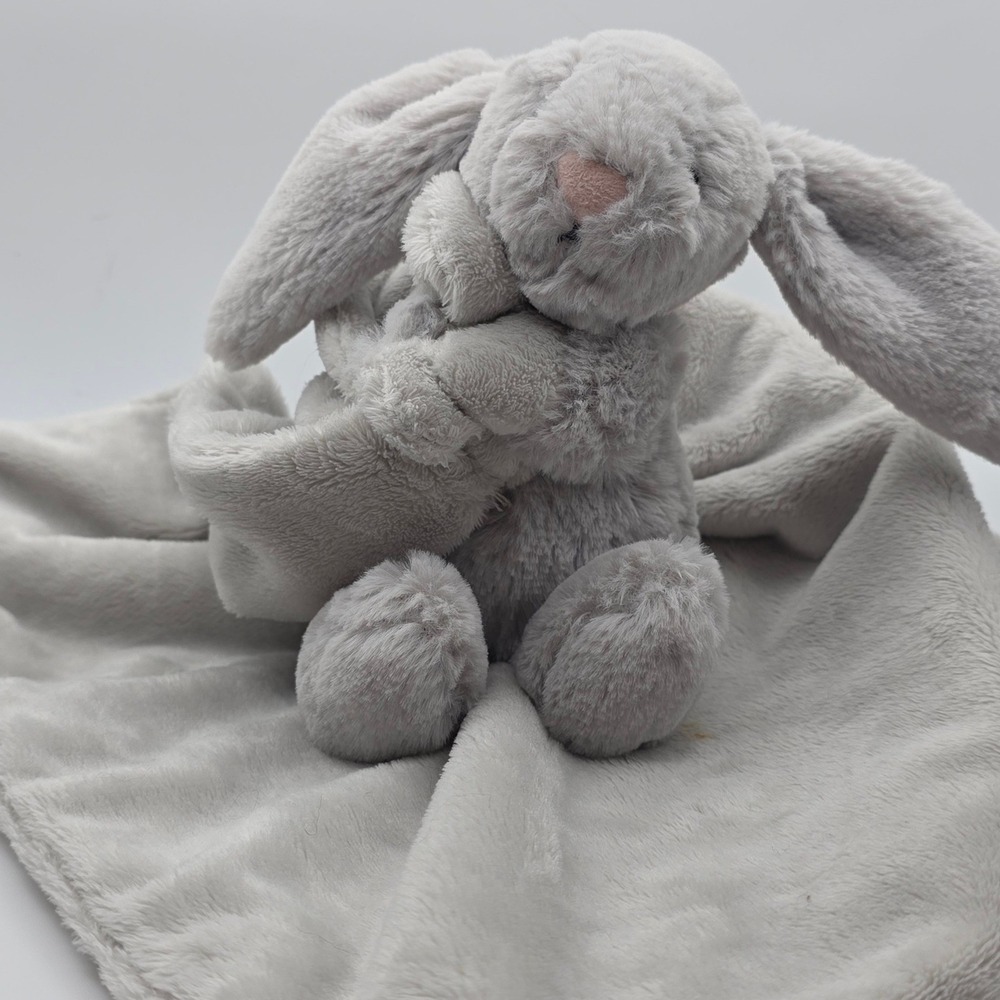 Jellycat Bunny Soother OS Silver Good JCINC5587 Lovey Comfort Blankey